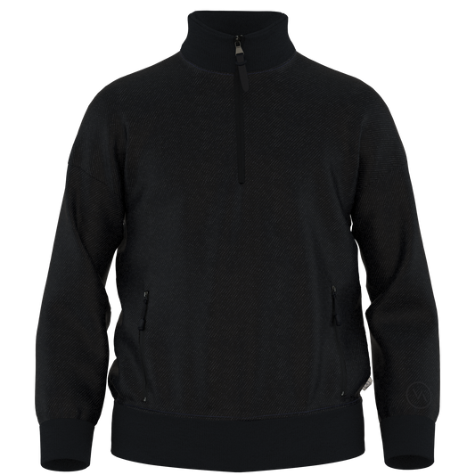 Mens 1/4 Zip Double Knit Pullover